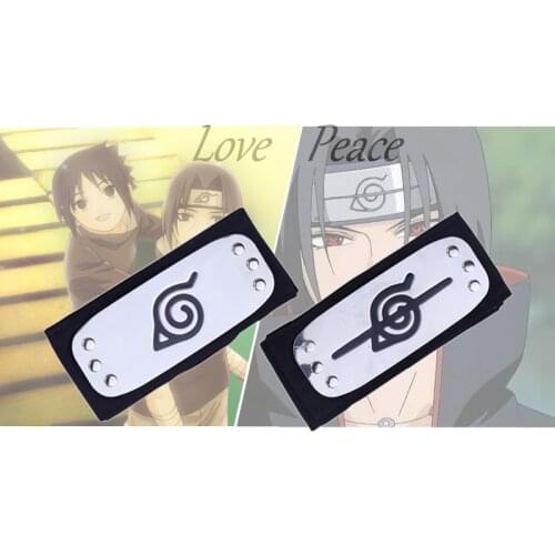 Hot Sale headband cosplay Costumes Accessories toys Props Itachi akatsuki Anime headband Kakashi Peace Love