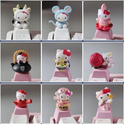 Keycap kitty Mechanical Keyboard Gaming Decoration Personalized R4 Cartoons Gift Custom Key caps cute Keyboard Accessories