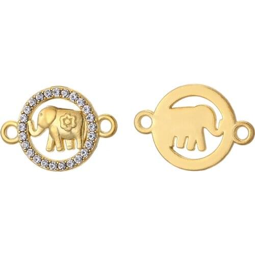 JunKang 10pcs elephant metal alloy connection jewelry making DIY handmade bracelet necklace accessories material wholesale