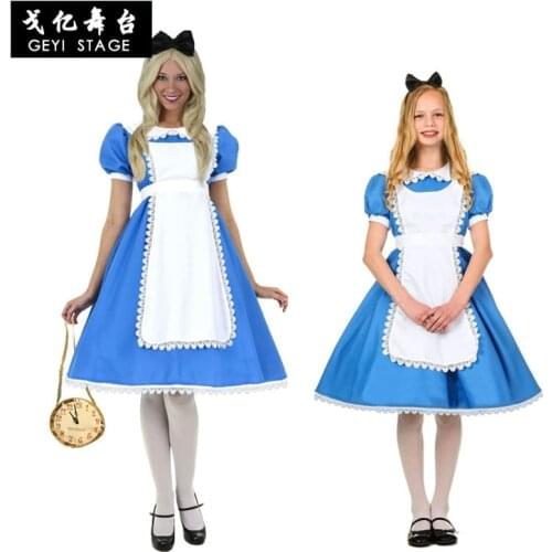 Alice In Wonderland Party Cosplay Costume Anime Sissy Maid Uniform Sweet Lolita Dress Halloween Costumes For Women Girls