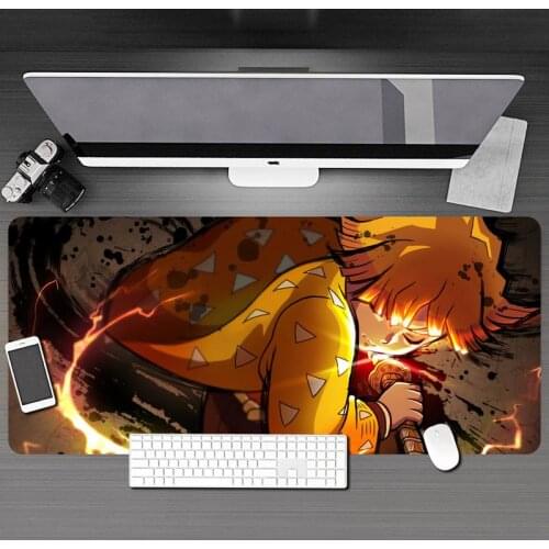 XL Anime Demon Slayer Mousepad HD Printing Computer Gamers Locking Lock Edge Mouse Pad XXL90x40cm Keyboard PC Desk Pad Csgo Pad
