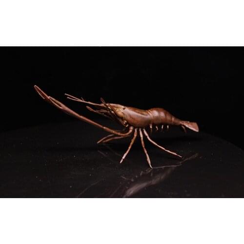 Brass / Brozen / Art Rare Tibetan China Collectible Handmade Tea play set toys tea pet Lobster Shrimp status decoration Active