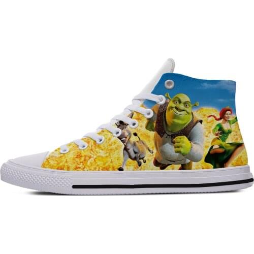 2019 Hot Latest Shrek Shirt Funny Shoes Hip Hop Plimsolls 3D Print Lightweight Breathable Comfortable Canvas Shoes