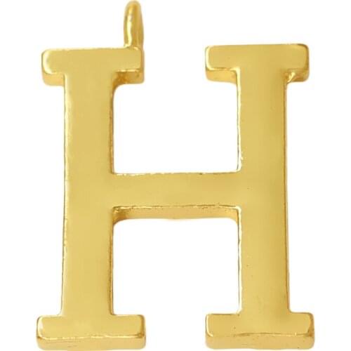 Fashion Capital English Word H Pendant Gold Metallic Alphabet Charm Can Be Mixed