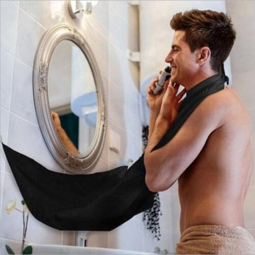 Male Black Beard Apron Hair Shave Apron Man Bathroom Apron for Boys Waterproof Floral Cloth Household Cleaning Protector
