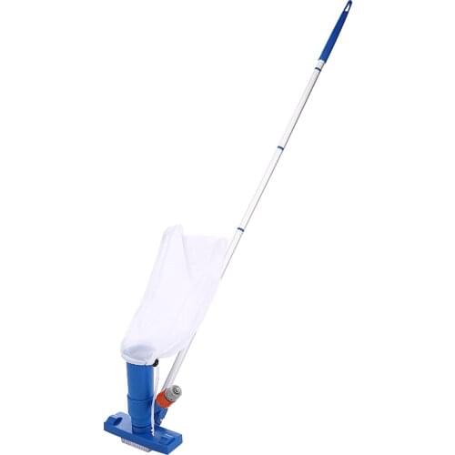 Swimming Pool Bottom Cleaning Tools Set Vacuum Cleaner Collecting Bag & Rod Adjustable Extendable Pole 3 Brushes