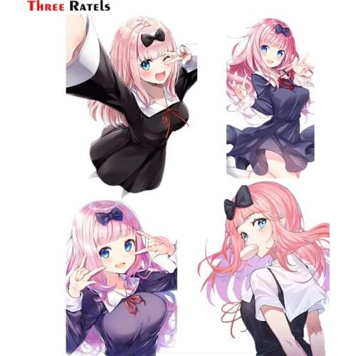 Three Ratels FC602 Kaguya Sama Love Is War Fujiwara Chika Sweet Girl Car Motorcycle Sticker Decal Auto Accessories