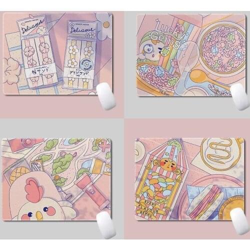 Kawaii Desk Pad Laptop Mouse Mat for Office Home PC Computer Keyboard Cute Mouse Pad Deskpad Gaming Desk Mats Gamer 22x18cm