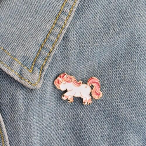 New 1pcs My Pony Donkey Button Badge Cartoon Badge Button Buckle Badge Round Brooch Gift