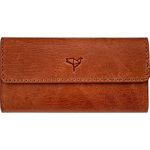 Handmade Genuine Leather Saddle Stitched Portfolio Wallet with Phone Compartment Vintage Leather high quality luxury handbags Tan Brown Green Blue Burgundy Black Grey 7 Colors