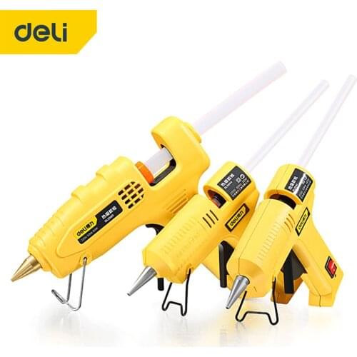 DELI Hot Melt Glue Gun With Glue Stick 7mm 11mm Industrial Mini High Viscosity Glue Gun Set Repair Tool DIY Temperature Tool