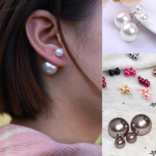 Trend Simulation Pearl Long Earrings Female White Round Pearl Wedding Pendant Earrings Fashion Korean pearl earring Jewelry