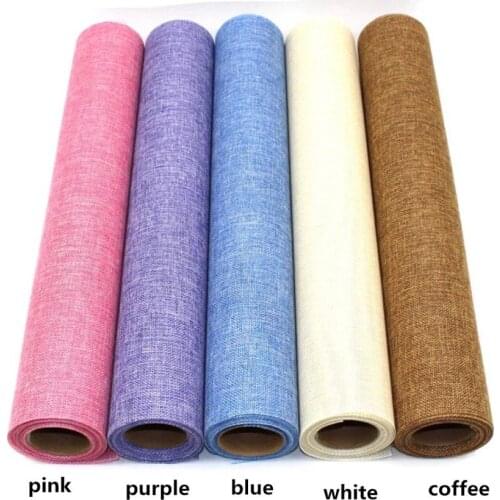 High-grade 50*450cm Hemp Cotton Linen Fabric Tissue Fiber Texture Floral Wraps Flower Wrapping Paper Gift Wrap Florist Supplies