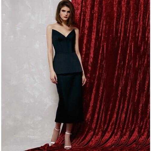 Womens Fashion Off Shoulder Midi Dress Sexy V-neck Split Black Woman Summer Dress 2021 Designer Celebrities Party Dresses