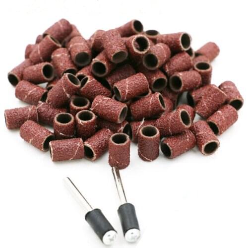 1/4" 1/2" 100pcs Sanding Sleeves Polishing Sandpaper