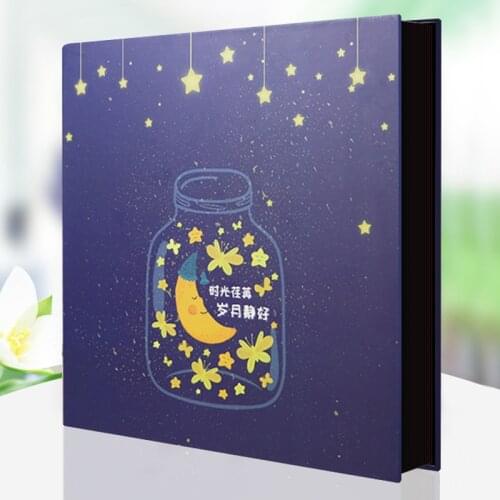 18 Inch Denim Cover Bear Stars Fox Art Family Insert Photo Album 6 Inch / 5 Inch Album 800 Photos Large Capacity Album