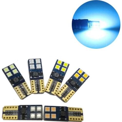 20Pcs Ice Blue T10 3030 8SMD 194 168 2825 W5W LED Canbus Error Free Car Bulbs For Clearance Lamps License Plate Light 12V 24V