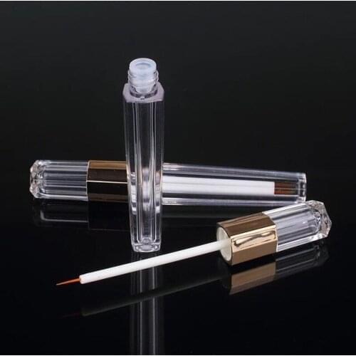 200pcs 3ml Acrylic Eye Liner Packaging Pen Eyelash Growth Liquid Tube Empty Lip liner Pen Eyeliner Bottle with Thin Brush