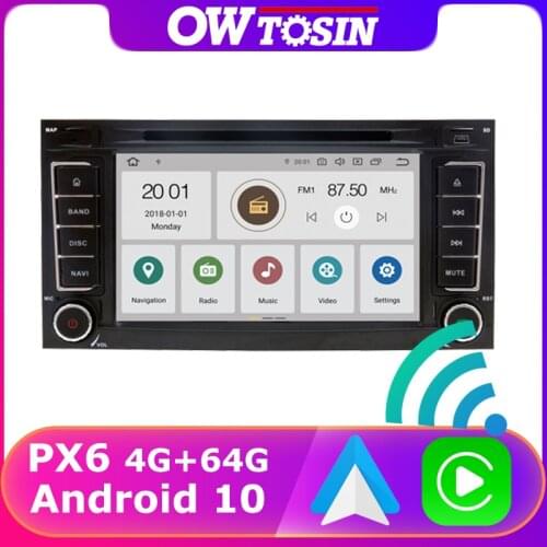 Android 10 PX6 4G+64G Car DVD Multimedia Player Carplay For Volkswagen VW Touareg T5 Multivan GPS Radio DAB WiFi TDA7850 5*USB