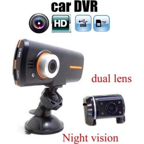 Car Recorder Allwinner dual lens auto DVR G-sensor Full 2.7 LCD Night Vision 170 degree wide viewing angle dash cam
