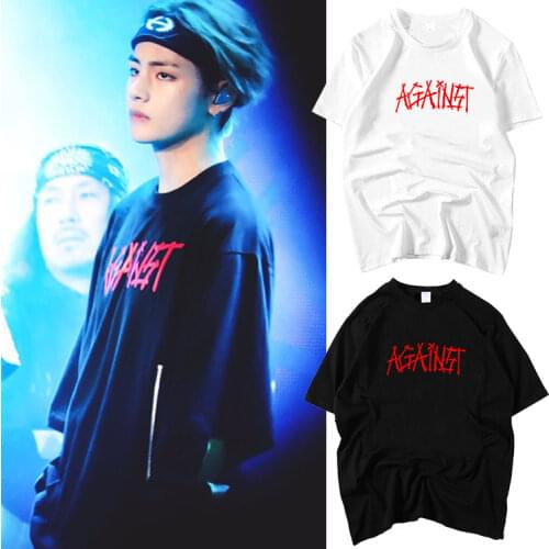 2020 bangtanboys V Jintaiheng the same paragraph men and women loose short-sleeved shirt youth summer half-sleeved T-shirt tide