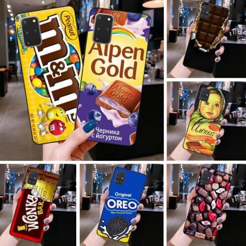 Chocolate Candy Heart Pattern Phone Case for Samsung Galaxy S20 FE plus Ultra S6 S7 edge S8 S9 plus S10 5G lite 2020