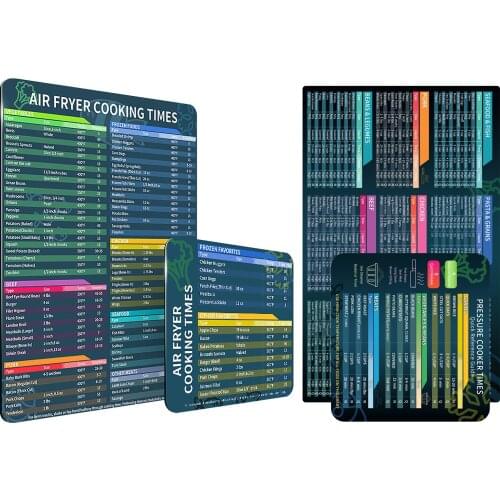 Air Fryer Cooking Time Chart Magnetic Cheat Sheet Magnet Set #W0