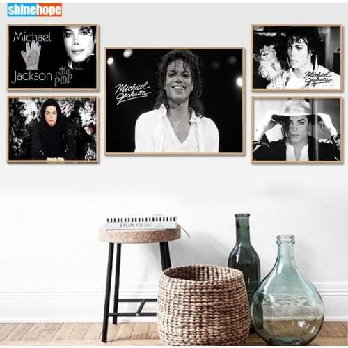 Canvas Poster Silk Fabric Custom Michael Jackson Home Decor modern For Bedroom Poster Size Poster