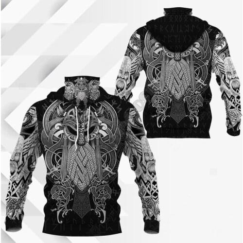 Viking Tattoo 3D Printed Hoodies Harajuku Fashion Sweatshirt Women Men Casual Pullover Hoodie Mask Warm Drop Shipping 04