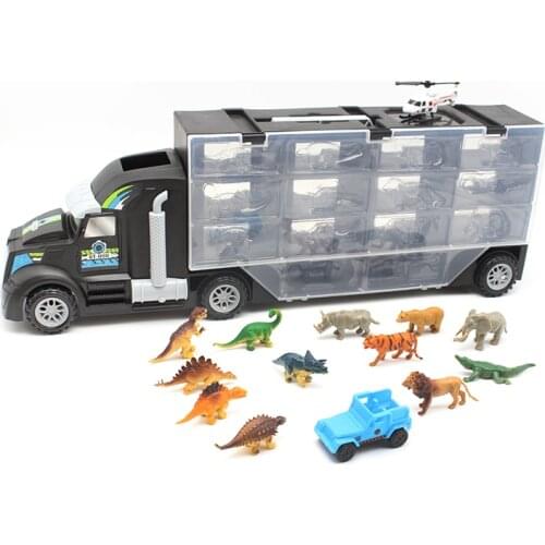 Anime Heavy Truck Toy Car Hold Truck Boys Plastic Educational Truck Toys 10pcs Dinosaur Series Small Pixar Cars Toy For Children