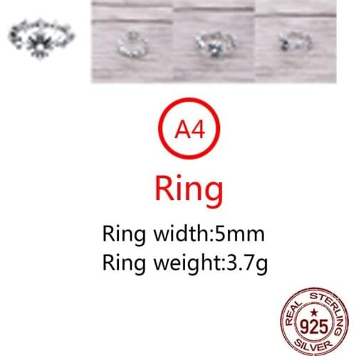 A4 s925 sterling silver ring jewelry punk cross garland style personality ring retro couple shape gift for friends