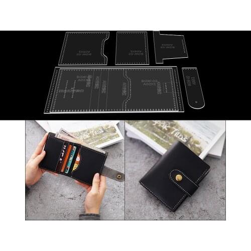 Short Wallet, Position, Vertical Clip, Silver Clip, Hand-made Leather Goods, Plate Type, Acrylic Drawing, Sample Mold Design