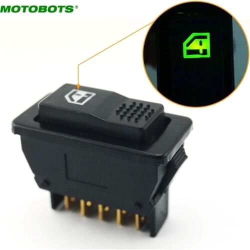 MOTOBOTS 1Pc Auto Universal 5pins Car Power Window Switch 12V/24V 20A with Illumination Indicator #FD-1440