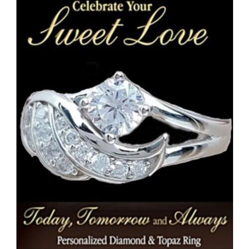 New Fashion Angel Wings Micro-encrusted Zircon Ring European and American Jewelry Engagement Ring for Women Wedding Wholesale