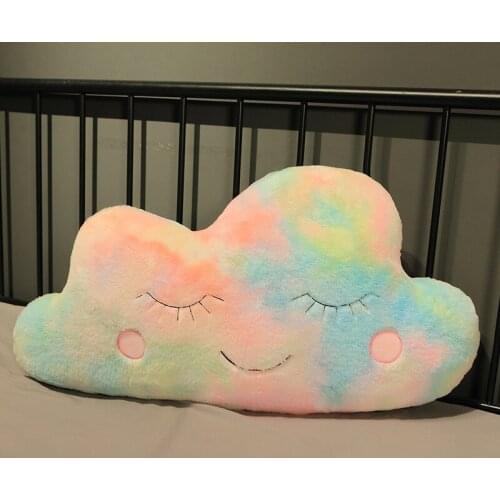 40-80cm Color Tie Dyed Cloud Filled Plush Toy Pillow Pillow Pillow Interior Decoration Adult Childrens Birthday Gift