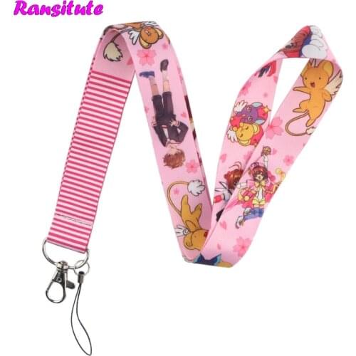 R585 Ransitute Cute Cartoon Lanyard Key ID Card Mobile Phone Belt USB Badge Holder DIY Lanyard Ribbon Rope