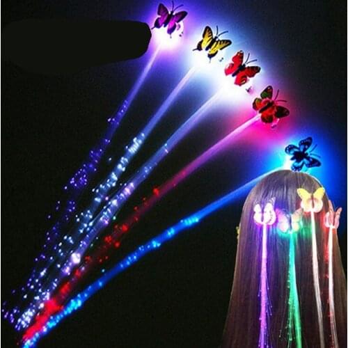 Rave Neon/Led Party Glow In The Dark Butterfly White/Blue/Red/Green/Color Led Hair Clip Party Decoration Glow Party Supplies