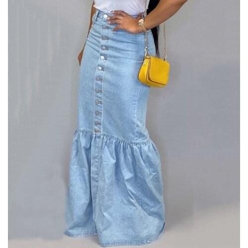 Rosetic Denim Skirts For Women