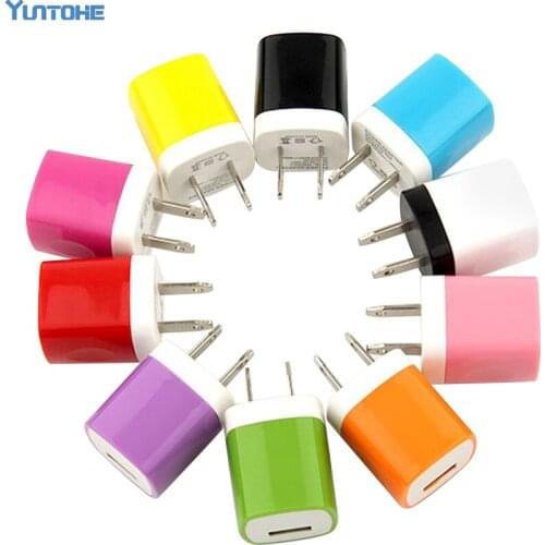 Factory Outlet 100pcs/lot 5V 1A US Wall Charger Plug Adapter for Samsung HTC Blackberry for Apple Iphone 7 6 Plus 4 5 for Ipod