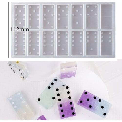 Dominoes Mirror Pai Gow Domino Silicone Mold Silicone Mold for DIY Craft UV Epoxy mould Handmade Tools for Resin