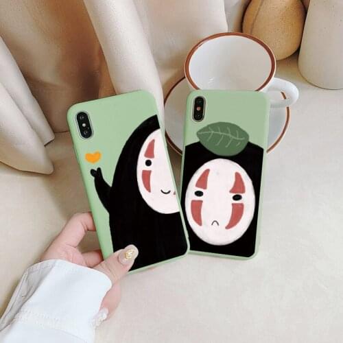 Japan Cartoon Spirited Away No Face Man Silicone Phone Case For iphone X XS MAX XR 11 12 Pro Max 6s 7 8 Plus SE 2020 Back Cover