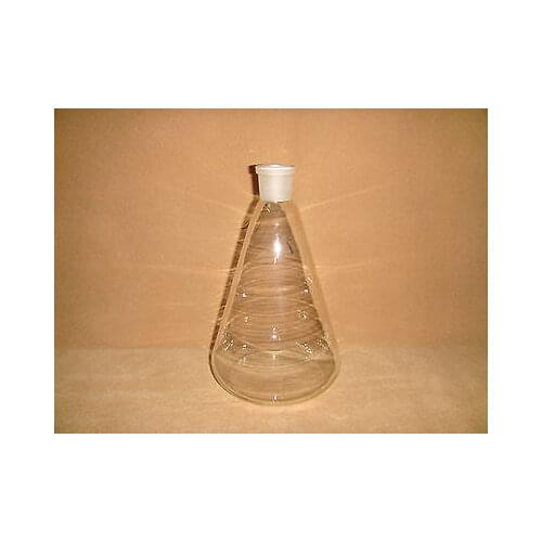 2000ml,24/29,Glass Erlenmeyer Flask,Groud Joints,2000ml Laboratory Triangle Bottle
