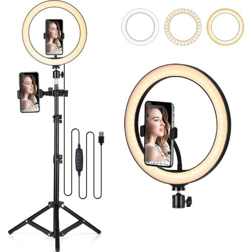 10.2" LED Ring Light Photo Selfie Ring Lighting with Stand for Youtube Makeup Video Studio Tripod Ring Light aro de luz