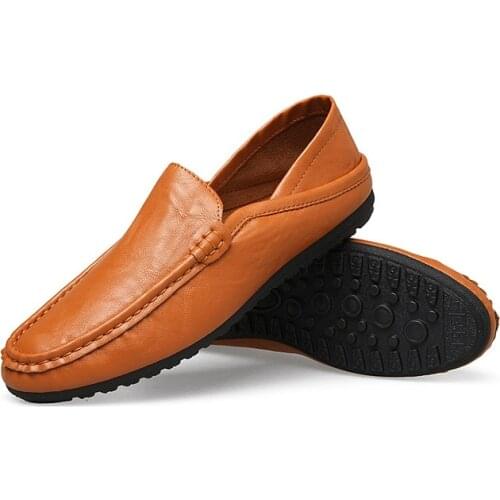 Men Shoes Genuine leather Comfortable Men Casual Shoes sport Footwear Chaussures Flats For Men Slip On Lazy Shoes Zapatos Hombre