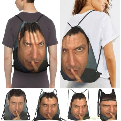 Unisex Drawstring Bags Jeff Goldblum(3) Women Drawstring Backpacks Men Outdoor Travel Backpacks Training Fitness Bag
