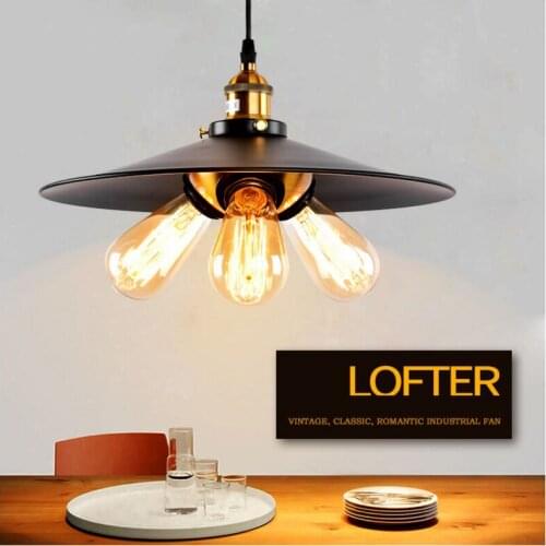 Retro Vintage 3 Heads Pendant Light Fixture Wrought Iron Loft American Industrial Style Kitchen Bar Hanging Lamp Luminaire Decor