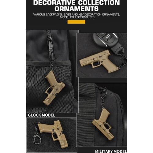 VIP Tactical Pistol Shape Keychain Mini Portable Decoration Detachable G45 1911 M92 Gun Weapon Keyring Key Chain Trend Gift