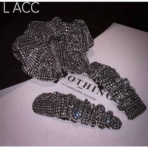 Large Intestine Hair Tie Hairpin Korea Dongdaemun Rhinestone Large Intestine Hair Tie Hairpin Female