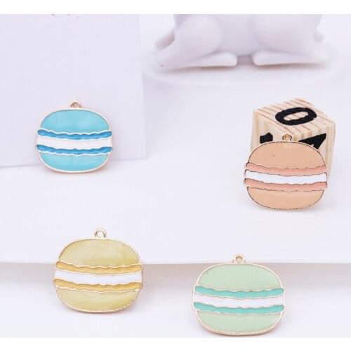 10pcs/Lot Cute Doughnut Diy Handmade Oil Enamel Charms Design for Jewelry Making Earring Bracelet or Necklace