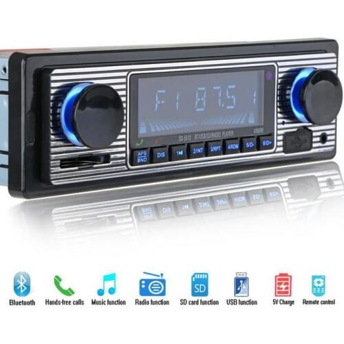 5pcs Bluetooth Vintage Car Radio MP3 Player Stereo USB AUX Classic Car Stereo Audio
